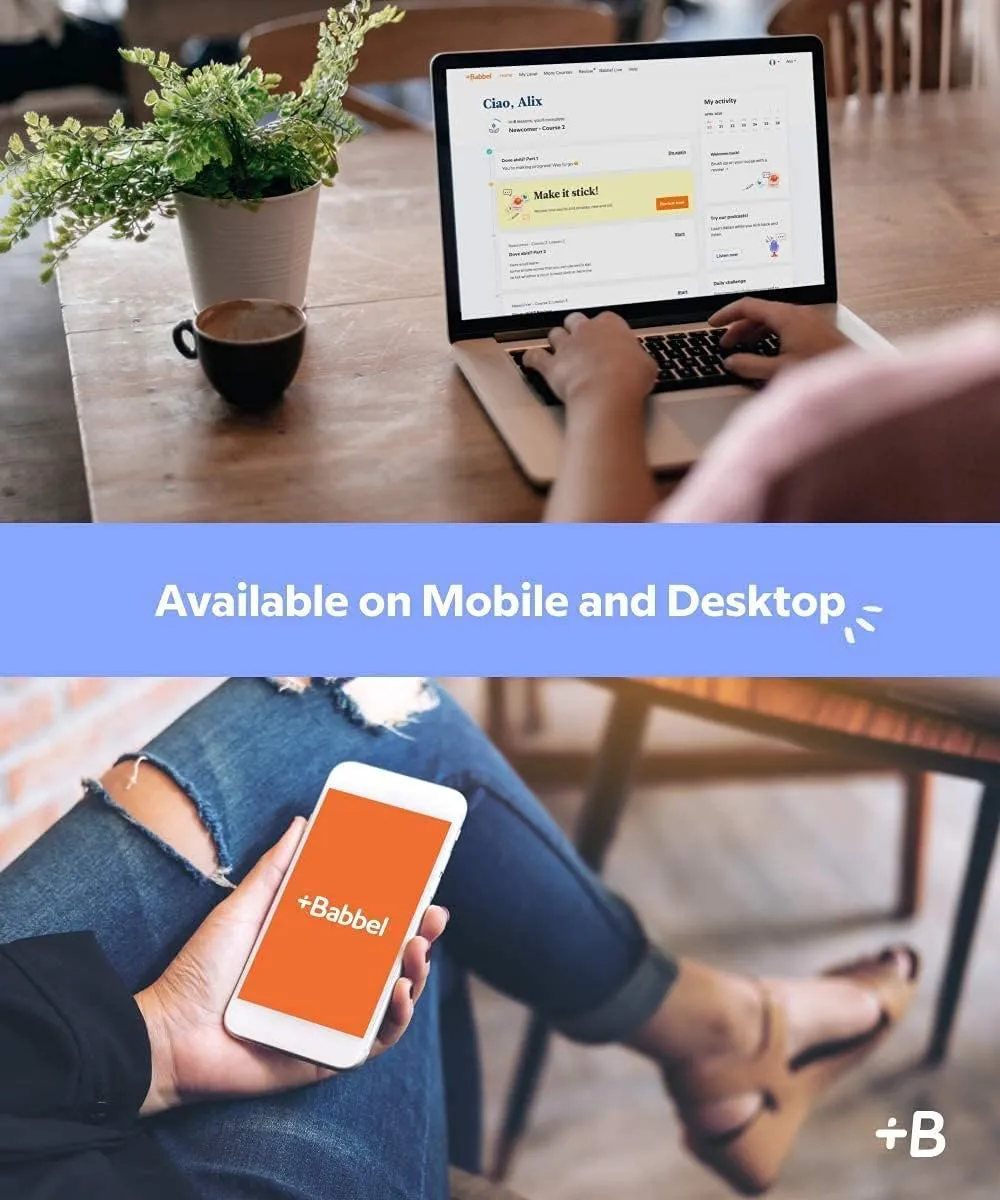 Babbel Language Learning Software - Learn to Speak Spanish, French, English, & More - All 14 Languages Included, Audio Lessons - Compatible with iOS, Android, Mac & PC (12 Month Subscription)