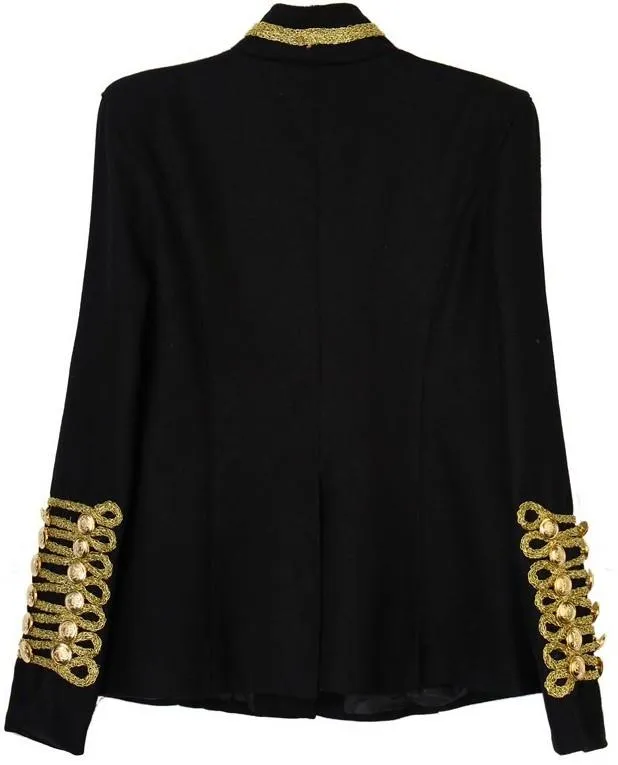 Chain Embellished Jacket in Black