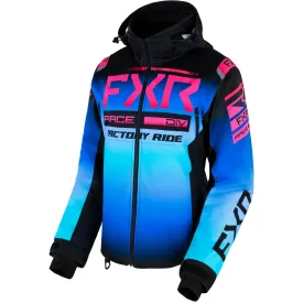 FXR RRX Snowmobile Jacket Black/Blue/Electric Pink Fade