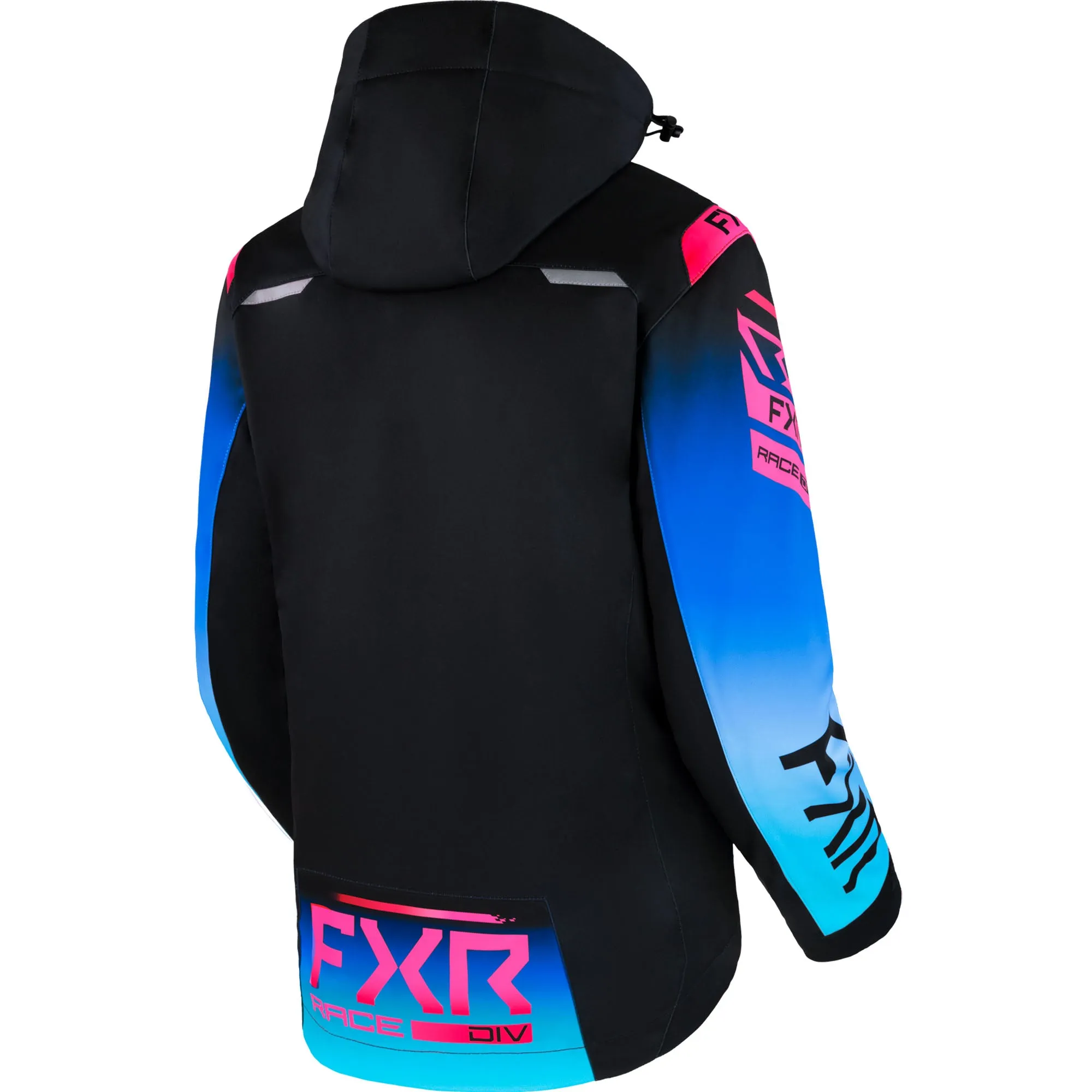 FXR RRX Snowmobile Jacket Black/Blue/Electric Pink Fade