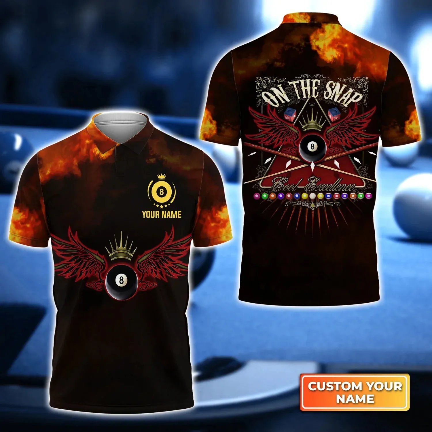I Know I Play Like An Old Man Try To Keep Up Personalized Name Billiard 3D Polo Shirt