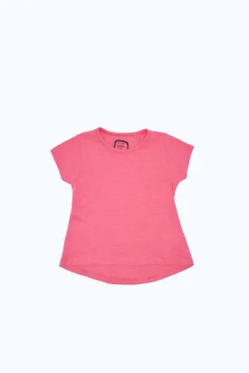 Infant Girls Pink Plain T-Shirt