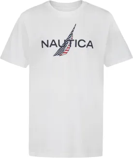Nautica Boys' Short Sleeve Graphic Crew Neck T-Shirt, Soft, Comfortable, Relaxed Fit