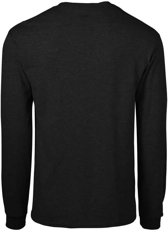 Soffe mens Midweight Cotton Long Sleeve T-Shirt, 1 & 2 Packs