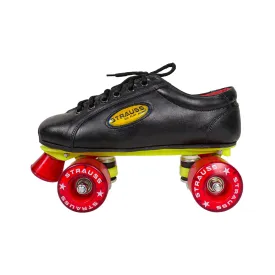 STRAUSS Gripper Skating Shoes | Fixed Body Roller Skates | Shoe Skate With PVC Wheel |Ideal For Boys, Girls and Kids |Suitable For All Skill Level | Ideal For Seniors (15 Years Above) ,Size-9, (Red/Black)