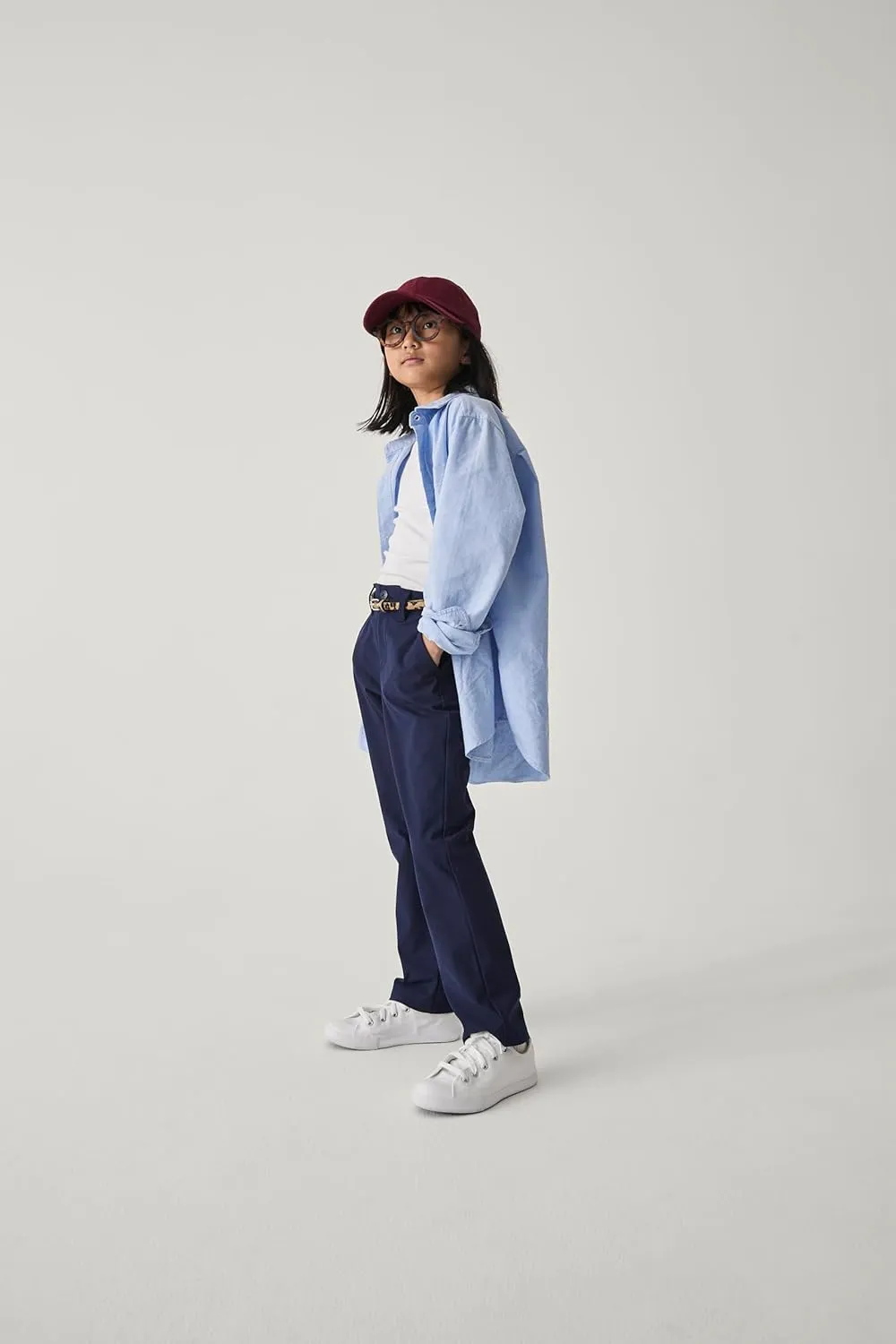 The Children's Place Girls' Uniform Wide Leg Chino Pants
