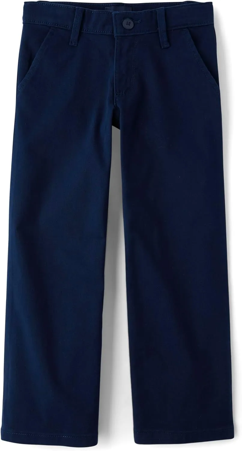 The Children's Place Girls' Uniform Wide Leg Chino Pants