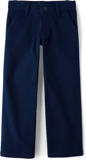 The Children's Place Girls' Uniform Wide Leg Chino Pants