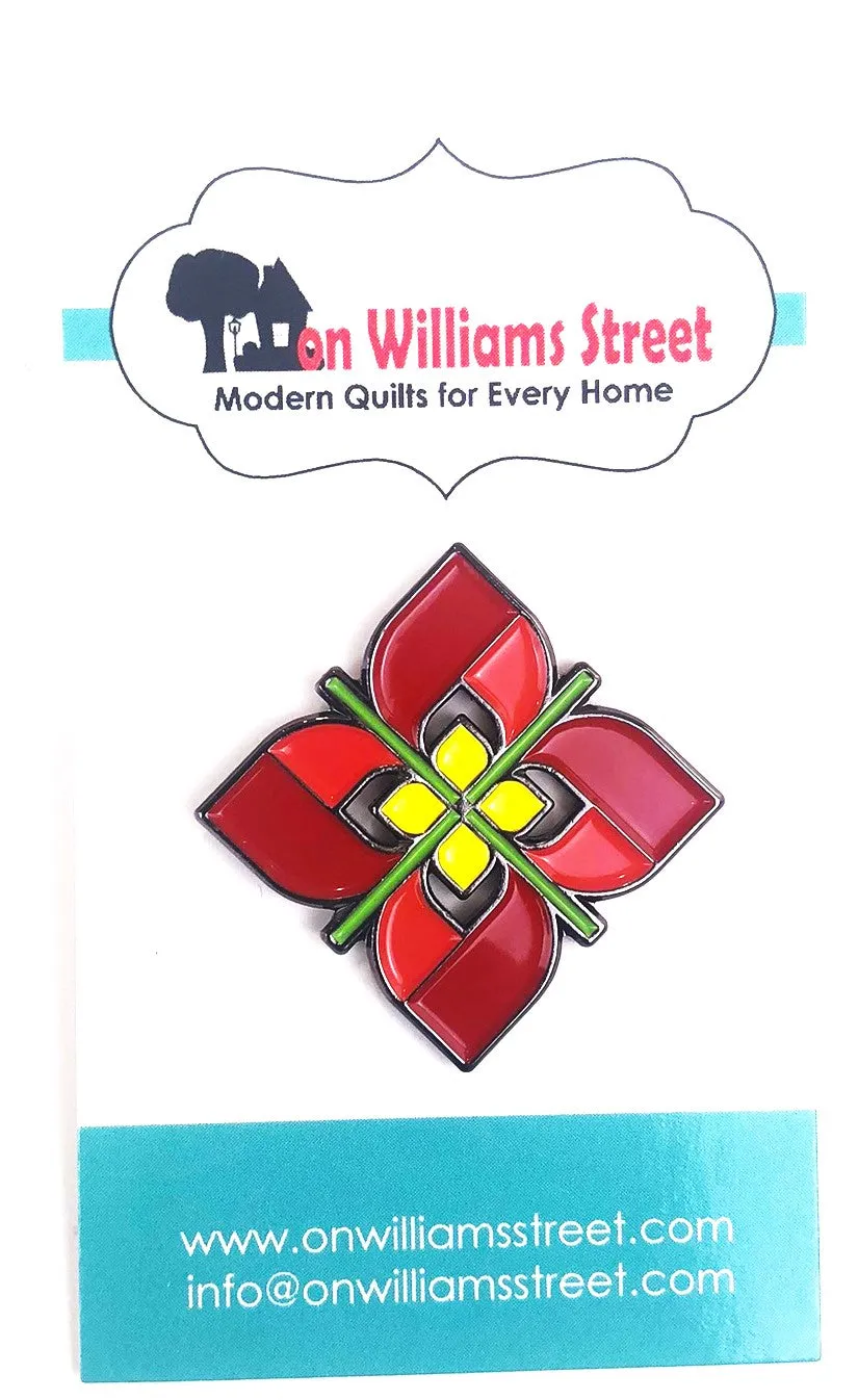 Windswept Flower Enamel Pin