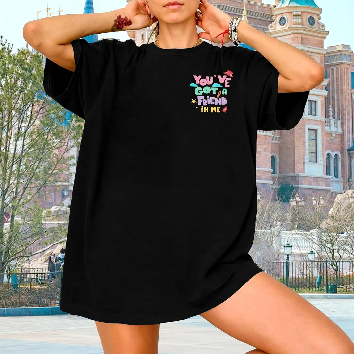 You've Got A Friend in Me Shirt Women Oversized Magical T-Shirt Cute Family Vacation Holiday Funny Graphic Tee Top