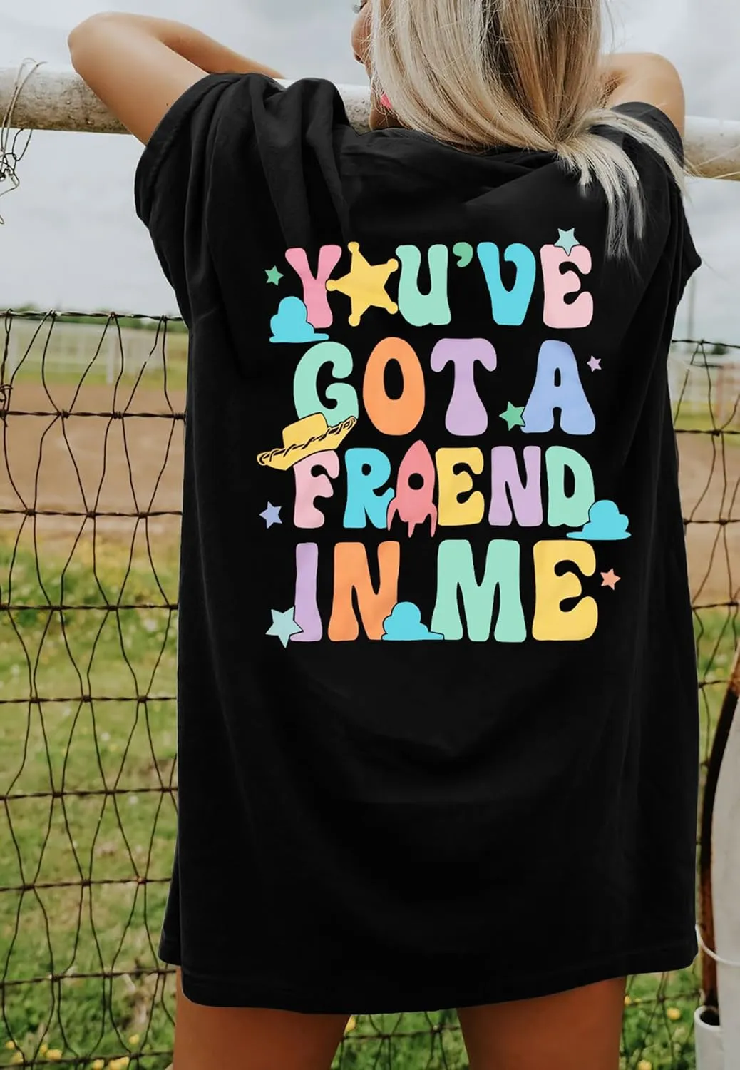 You've Got A Friend in Me Shirt Women Oversized Magical T-Shirt Cute Family Vacation Holiday Funny Graphic Tee Top